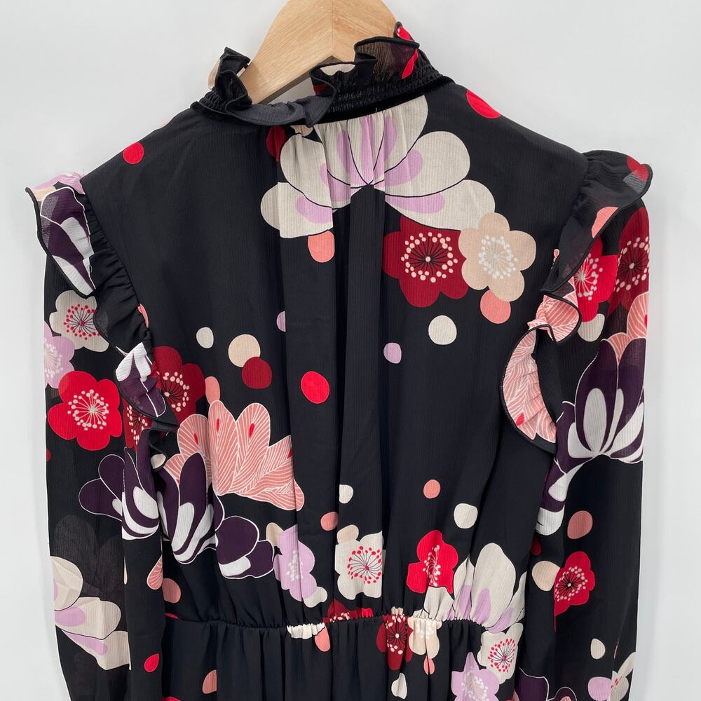 ANN TAYLOR Long Sleeve A Line Floral Dress // XS - Picture 10 of 10
